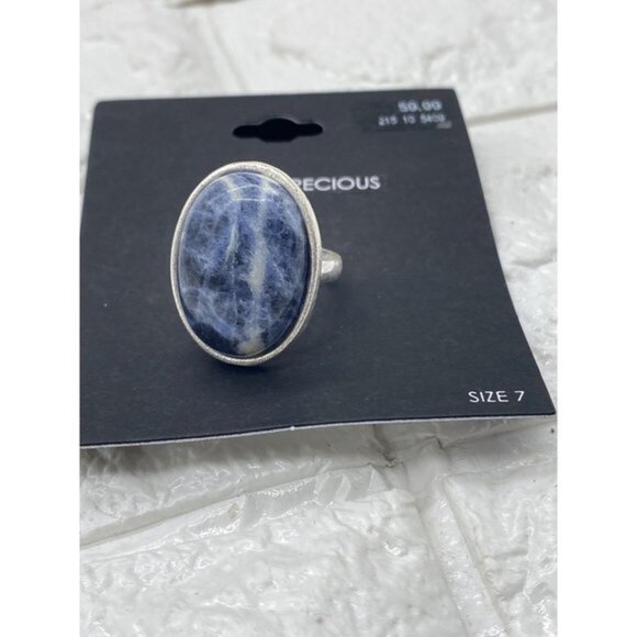 Semi-Precious Ring Women’s Blue Size 7 - Picture 7 of 7
